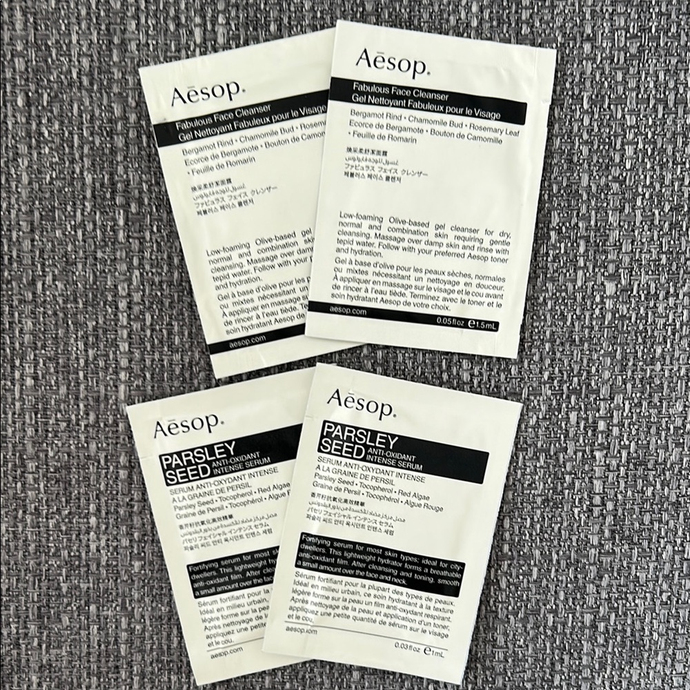 💝FREE ADD-ON💝 Aesop Fabulous Face Cleanser and Parsley Seed Serum Samples